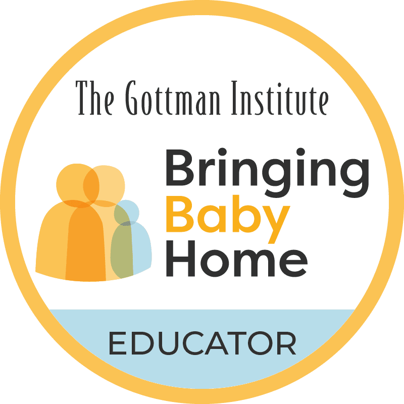The gottman institute bring baby home educator badge.