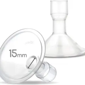 A pair of Maymom MyFit 15 mm Shields breast pumps.