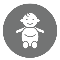 Icon graphic of a baby