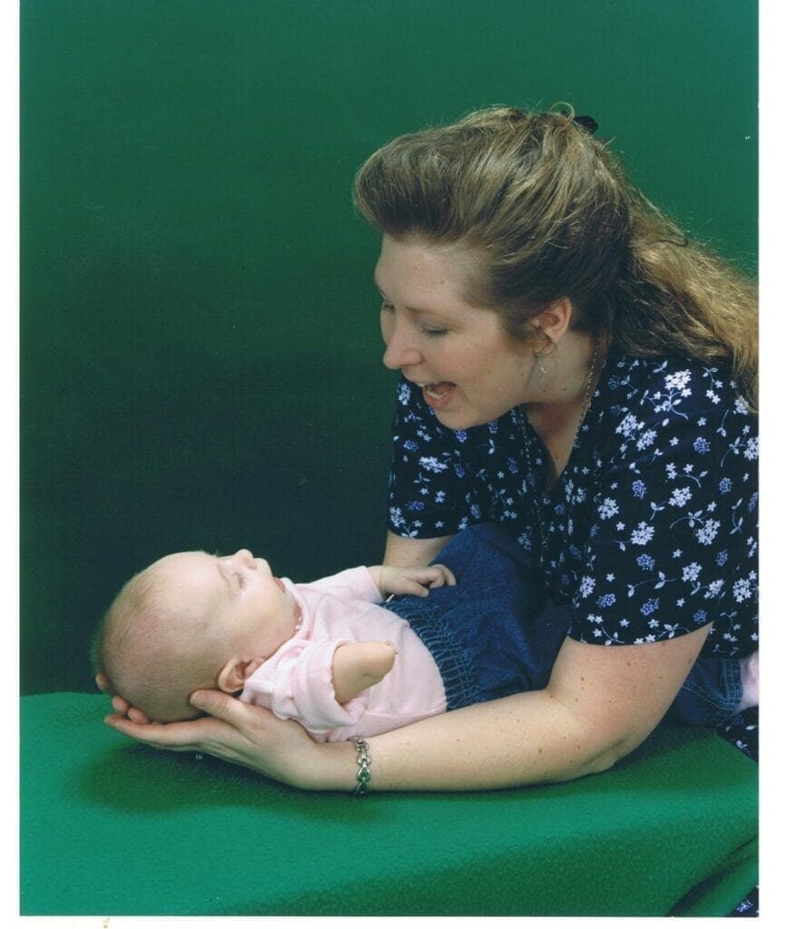 Suzanne and Baby Annah In One Frame in a Color Image