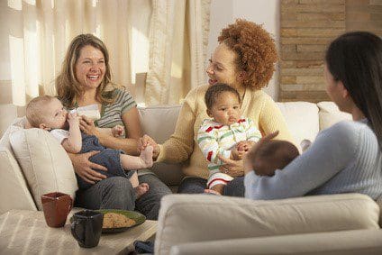 mothers talking breastfeeding support