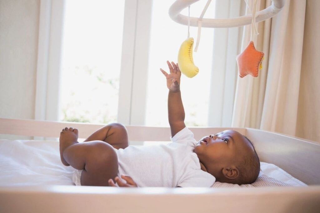 Baby on changing table