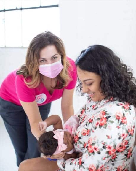 ibclc supporting parent with baby