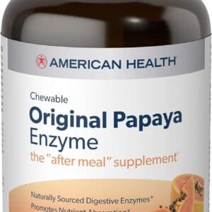 American Health Original Papaya Digestive Enzyme Chewable Tablets.
