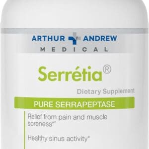 Arthur & drew medical Serretia Serrapeptase Formula for Muscle and Sinus Support capsules.