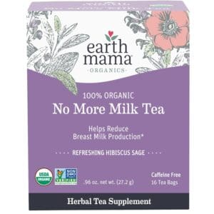 Earth Mama No More Milk Tea - Single Pack - 16 count.