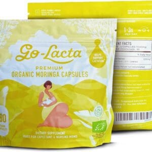 Go-Lacta 100% Organic Premium Moringa Capsules for Breastfeeding