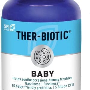 A bottle of Klaire Labs Ther-Biotic Baby - Infant Probiotic Powder.