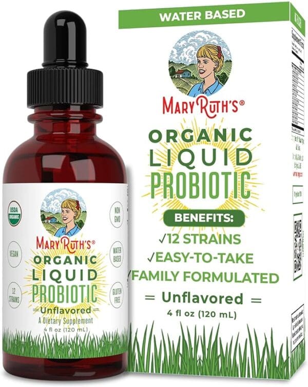 MaryRuth Organics Probiotics for Women | Probiotics for Men | Probiotics for Kids | Acidophilus Probiotic | Vegan | Non-GMO | USDA Organic | Gluten Free
liquid probiotic