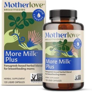 Motherlove More Milk Plus (120 Capsule Value Size) Fenugreek-Based Lactation Supplement to Support Breast Milk Supply.
