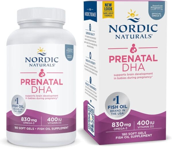 Nordic Naturals Prenatal DHA Unflavored - 180 Soft Gels.