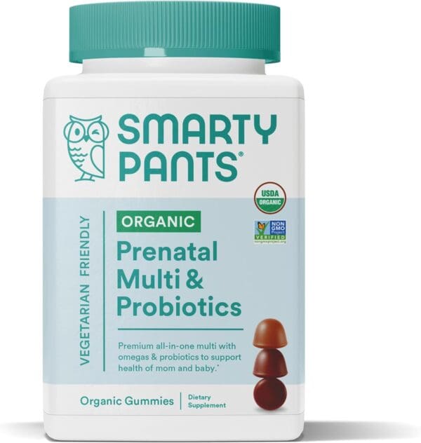 SmartyPants Organic Prenatal Daily Multivitamin & Probiotics.