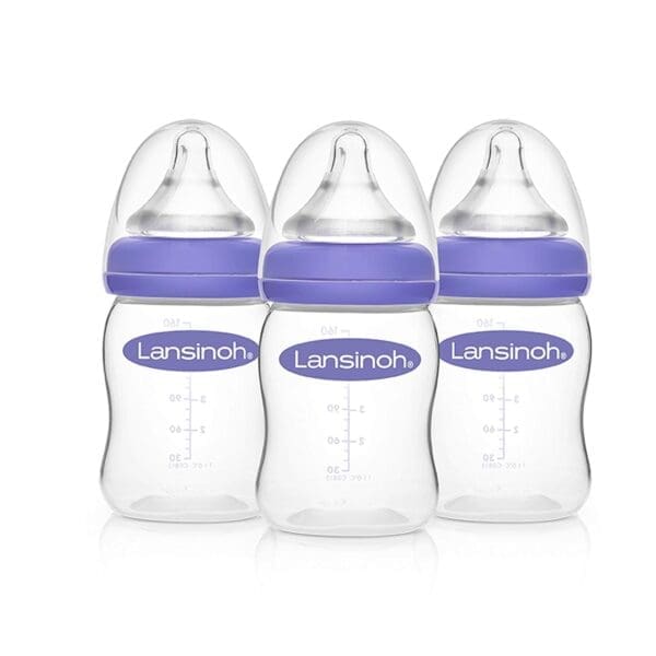 Lansinoh Baby Bottles for Breastfeeding Babies 5 Ounces 3 Count