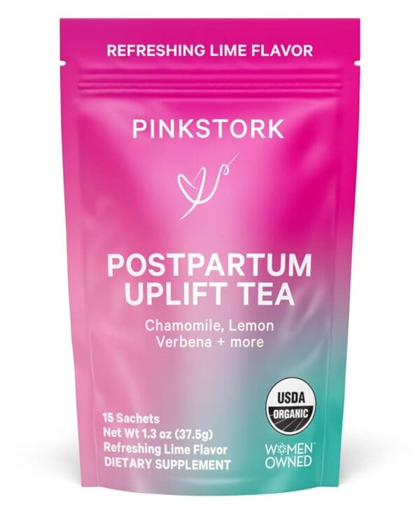 Pink Stork Postpartum Uplift Mood Support Tea