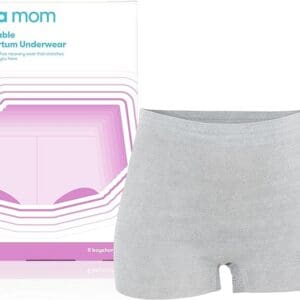 Postpartum Disposable Underwear, 100% Cotton, Microfiber Boyshort Cut Underwear