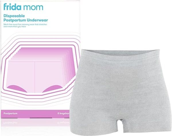 Postpartum Disposable Underwear, 100% Cotton, Microfiber Boyshort Cut Underwear