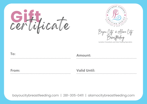 Bayou City Breastfeeding Gift Certificate