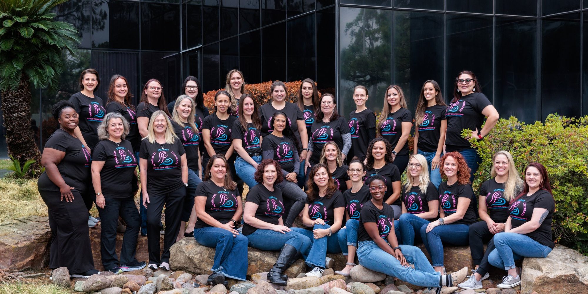 The Bayou City Breastfeeding team of IBCLCs and pediatric chiropractors together at the Houston office