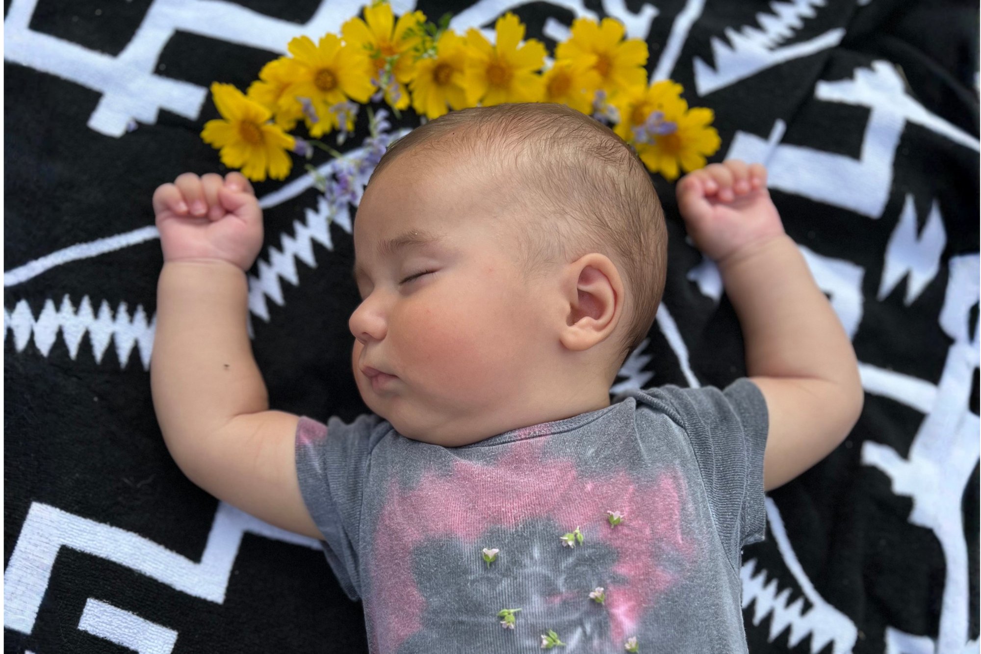 A sleeping infant resting calmly