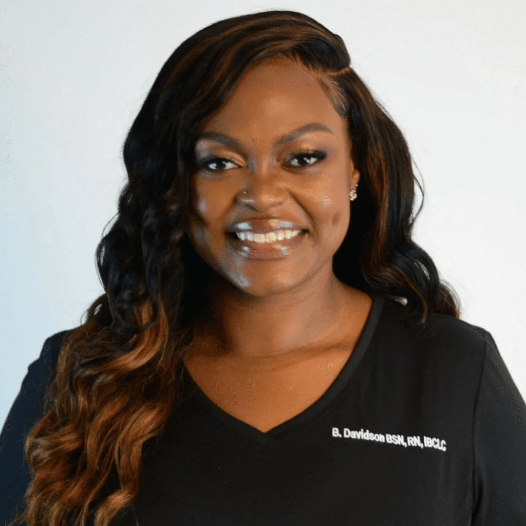 brittaney headshot Smiling woman, B. Davidson, BSN, RN, IBCLC.